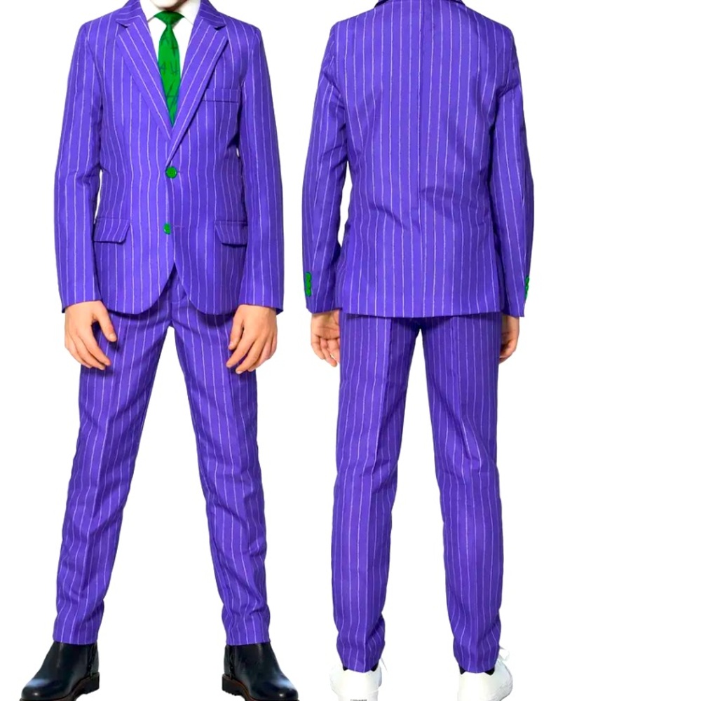 Joker Costume for kids Fits a 7 year old only use 1 Halloween